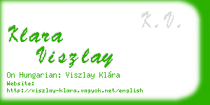 klara viszlay business card